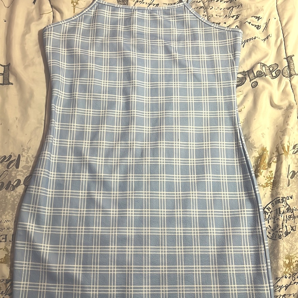 SHEIN short blue striped dress